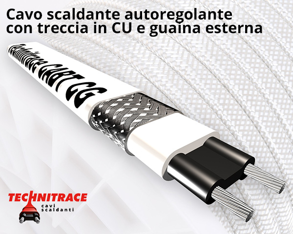 Calvi Scaldanti – Cavo scaldante autoregolante con treccia in CU e guaina esterna – TECHNITRACE