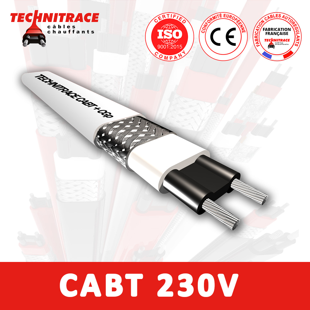 Câble chauffant autorégulant CABT 230V - Câbles chauffants TECHNITRACE